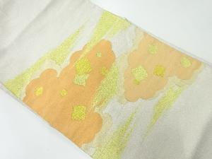 リサイクル 本綴れ霞に雲・色紙散らし模様織出し名古屋帯